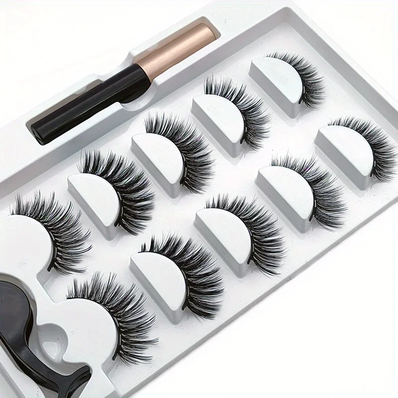 Eyelash Extension Uv Glue - 5 par Magnete Zestaw rzęs Magnetyczny