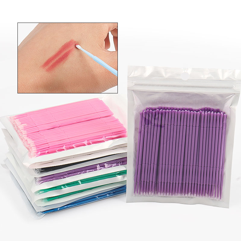 Eyelash Extension Glue Remover - 100 SZT./Worek Bambusowe Patyczki do Czyszczenia