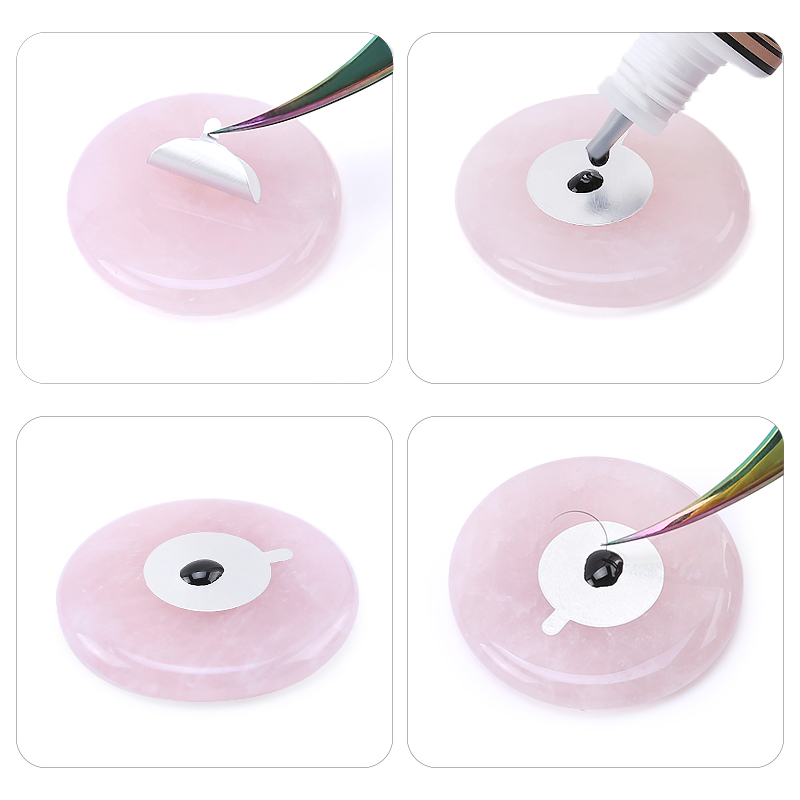 Lash Tile Palette - Paleta do klejenia rzęs, różowo-zielona, z