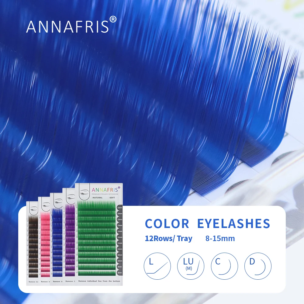 Lash Tile Palette - ANNAFRIS Indywidualne kolorowe przedłużanie rzęs C
