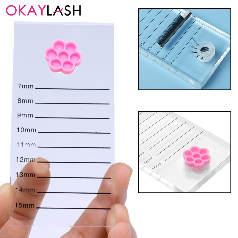 Eyelash Extension Menu - Przezroczysta kryształowa tablica do przedłużania rzęs