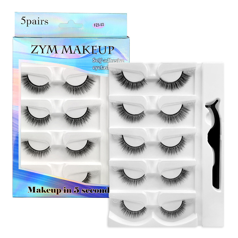 Eyelash Extension Uv Glue - 5 Par Samoprzylepnych Rzęs Bez Kleju