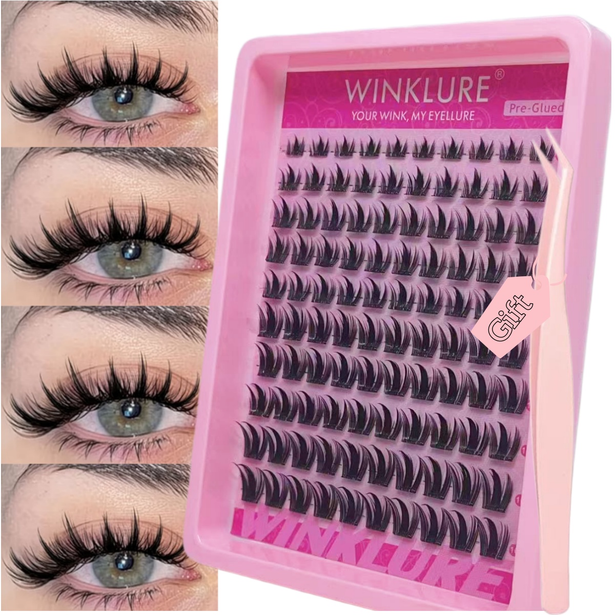 Eyelash Extension Uv Glue - WINKLURE Samoprzylepne sztuczne rzęsy wielokrotnego użytku,