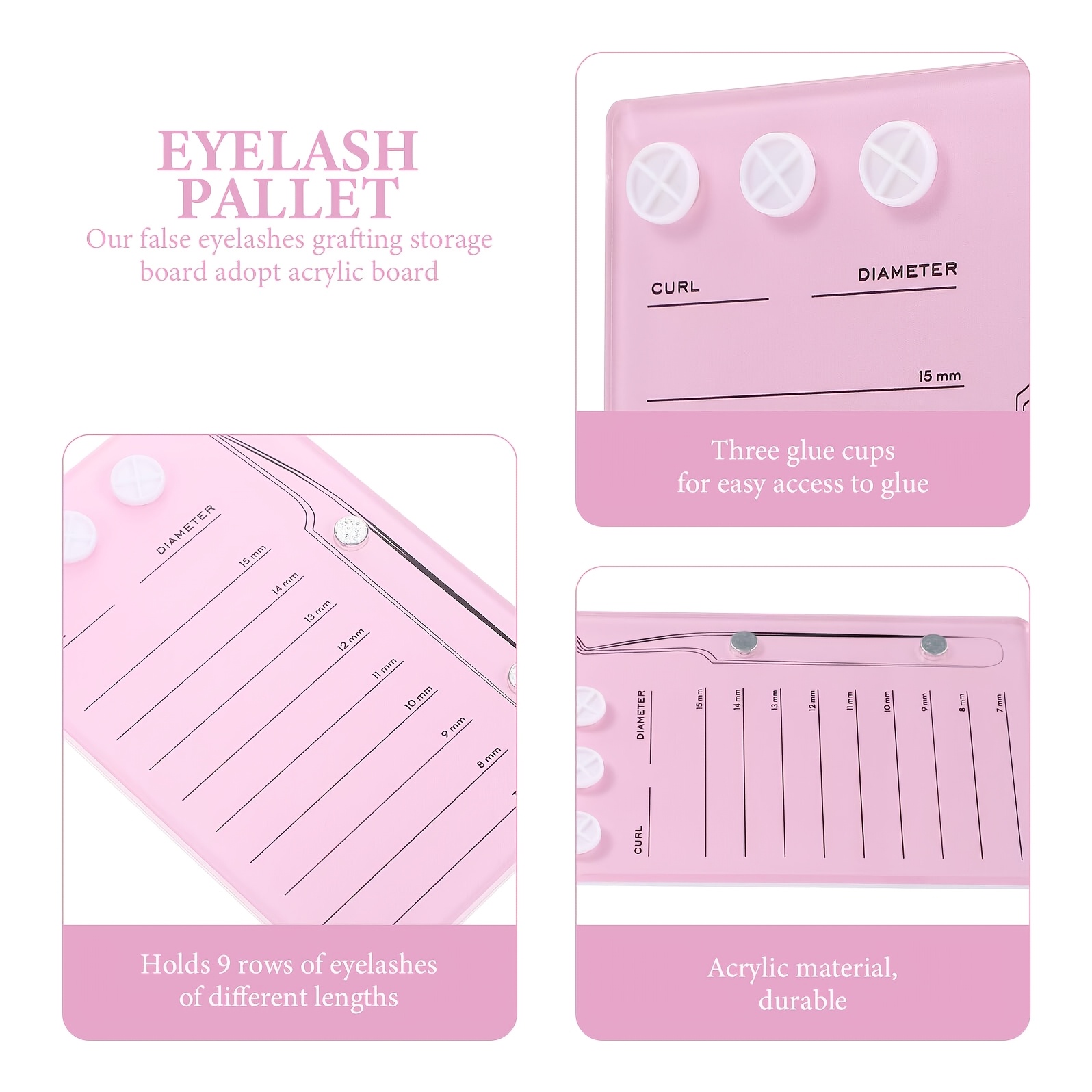 Magnetyczna akrylowa paleta do – Eyelash Extension Menu recenzja i cena