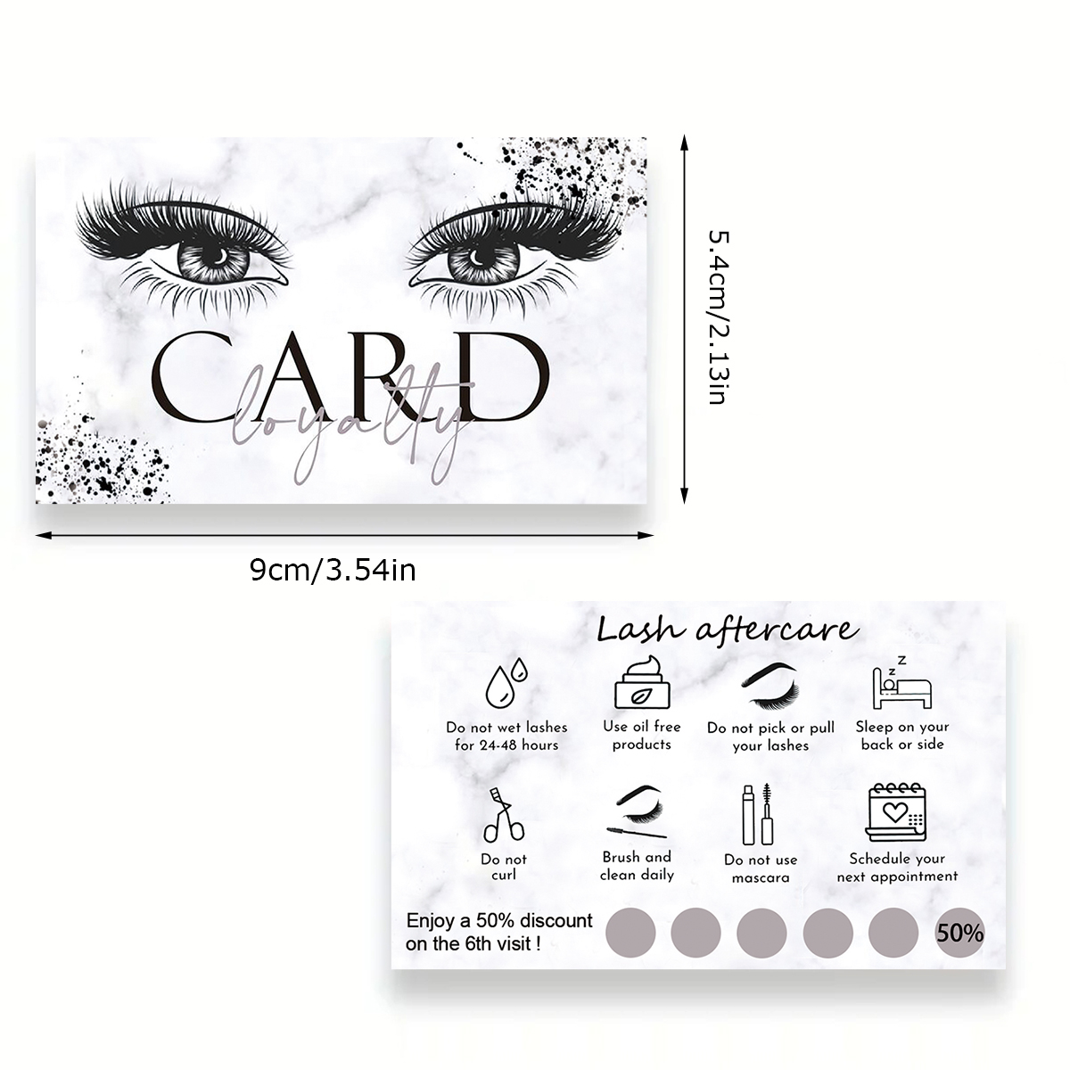 50 sztuk/partia marmurowa kart – Eyelash Extension Menu recenzja i cena