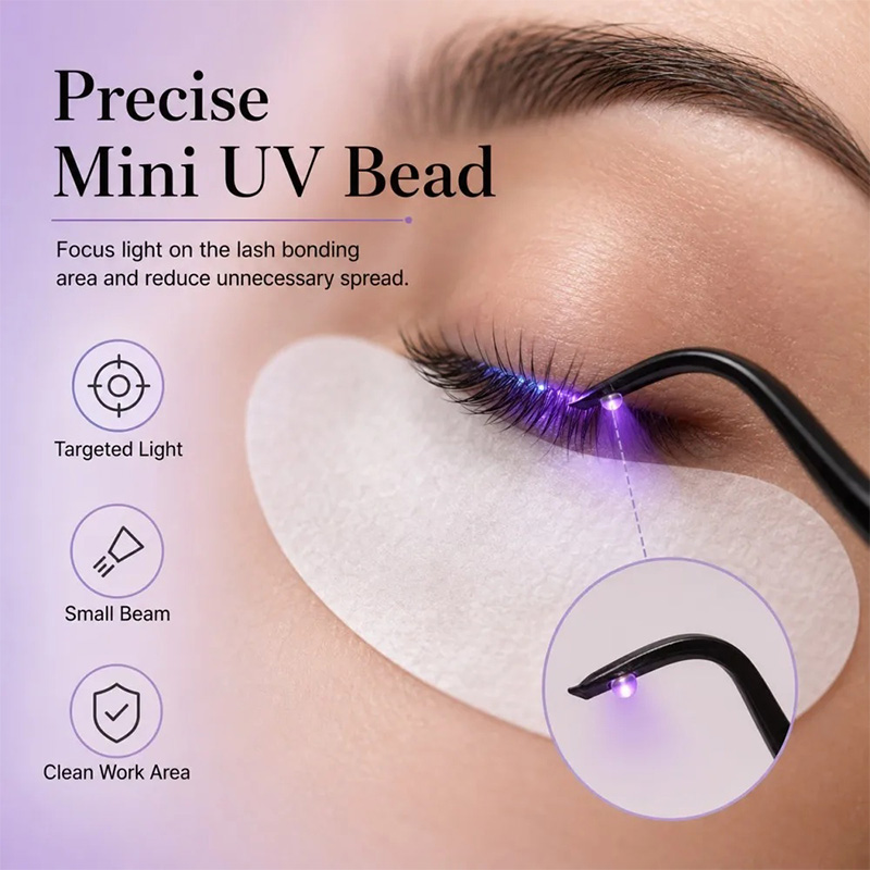Mini lampa UV do rzęs z pęsetą – Eyelash Extension Uv Glue recenzja i cena