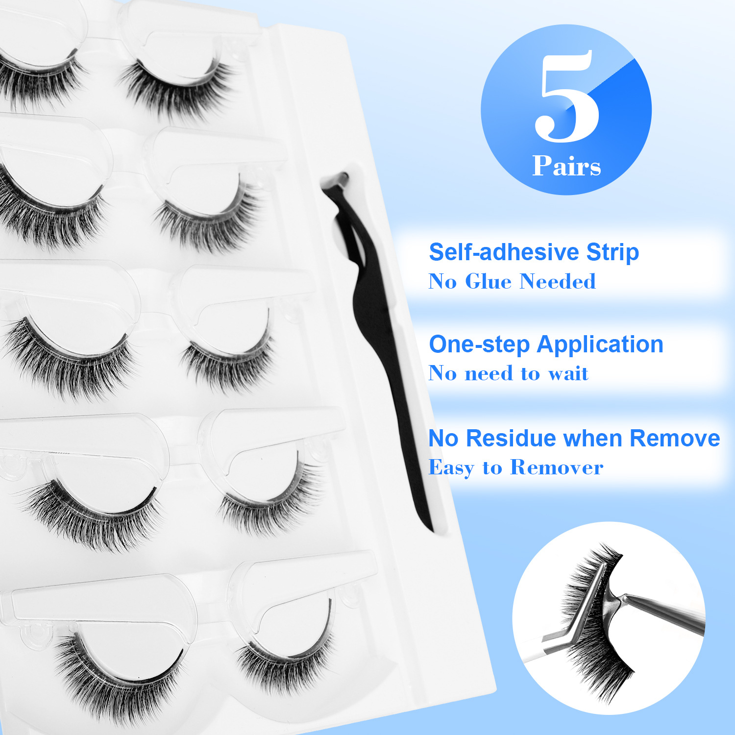 5 Par Samoprzylepnych Rzęs Bez – Eyelash Extension Uv Glue recenzja i cena